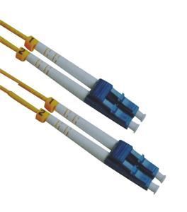 NFO Patch cord, LC UPC-LC UPC, Singlemode 9 125, G.652D, Duplex, 1m