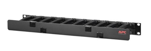 APC Horizontal Cable Manager, 1U x 4" (100mm) Deep, Single-Sided with Cover