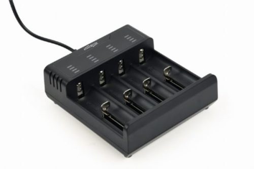 Gembird Fast Battery Charger Ni-MH Li-ion, black