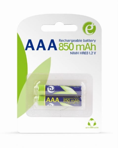 Gembird Rechargeable AAA instant batteries (ready-to-use), 850mAh, 2pcs blister pack