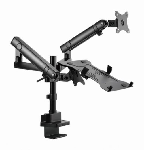 Gembird Desk mounted adjustable monitor arm with notebook tray (full-motion)
