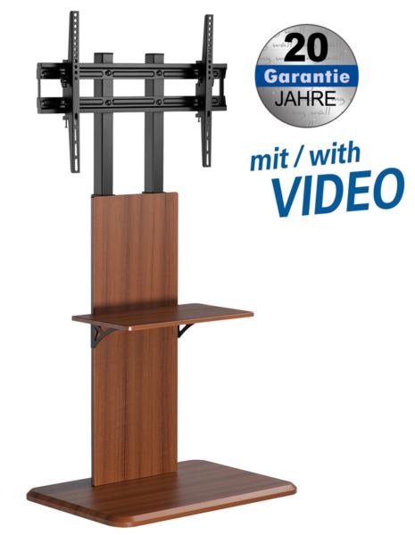 Transmedia Pedestal for Flat Screens, 37“ - 75“ up to 40kg, black PVC Veneer