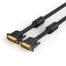 Vention Cotton Braided DVI-D (24 1) Male to Male Cable 1m, Black