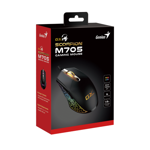 Genius Scorpion M705, igraći miš, RGB, 7200dpi