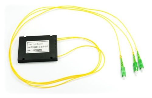 NFO Fiber Optic PLC Splitter, 1:2, ABS Box, SM, G.657A, 1m, SC APC