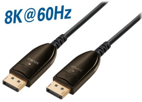 Transmedia Active Optical DisplayPort 1.4 cable, 10m