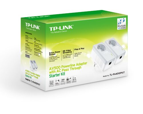 TP-Link PA4010P KIT, 600Mbps powerline s utičnicom