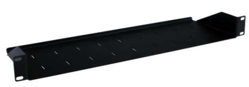Masterlan fixed perforated shelf. 1U, 19", depth 150mm, load capacity 15kg, black