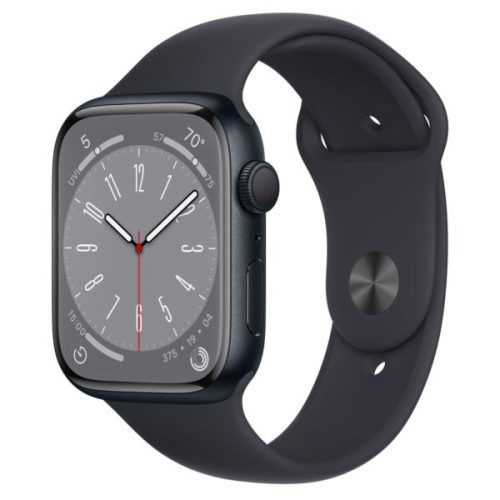 Refurbished Apple Watch Series 8 (2022), 45mm, GPS Cellular, Midnight Aluminum