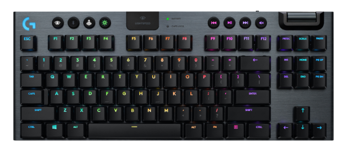 Logitech G915 TKL, meh. tipkovnica, tactile, crna