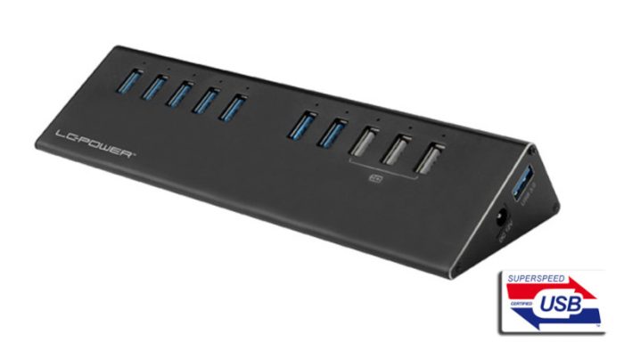 LC-Power 10x USB 3.0 hub + strujni adapter