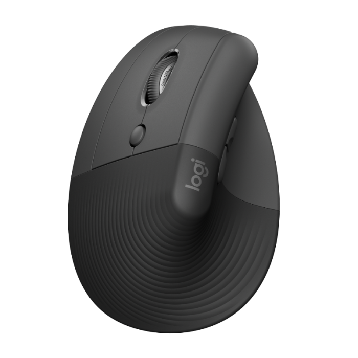 Logitech Lift, ergonomski miš za ljevake, crni