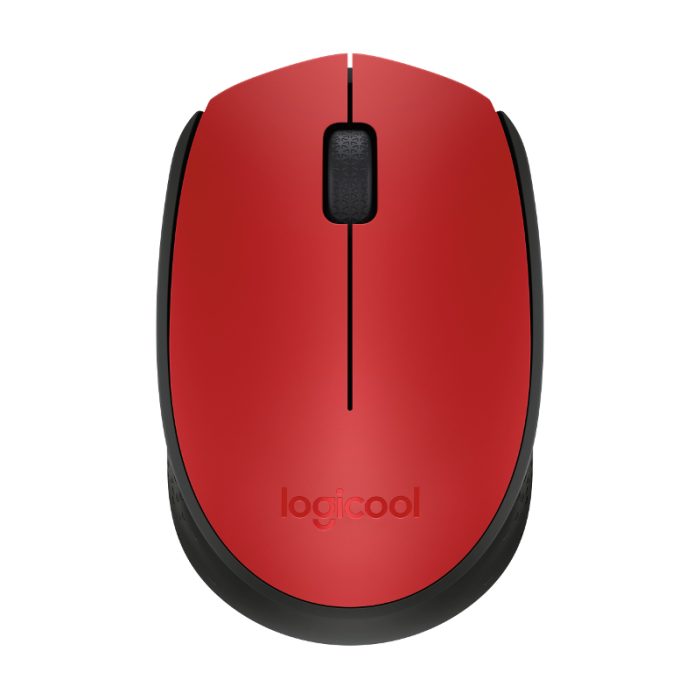 Logitech M171 bežični optički miš, crveno-crna