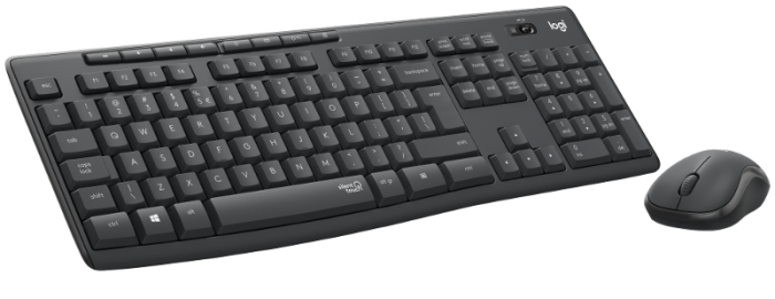 Logitech MK295 bežična tipkovnica i miš, tamnosiva