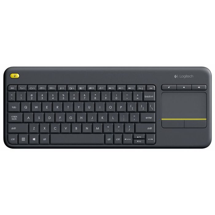 Logitech K400+ bežična tipkovnica+touchpad, crna