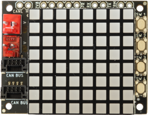 ML-R 8x8 bicolor display, CAN Bus,UART, 4 switches