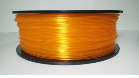 PLA filament 1.75 mm, 1 kg, transparent orange