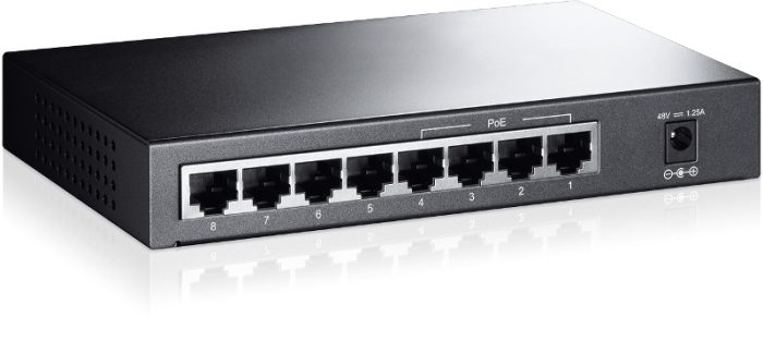 TP-Link TL-SF1008P, 8-port 10/100 PoE switch