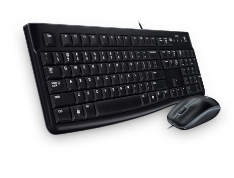 Logitech MK120 žičana tipkovnica i miš, crna