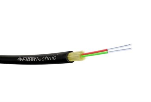 NFO Fiber optic cable Fibertechnic FTTH Aero DROP, 2F, 9 125, G.657A2, 0,8kN, Span 80m, 1m