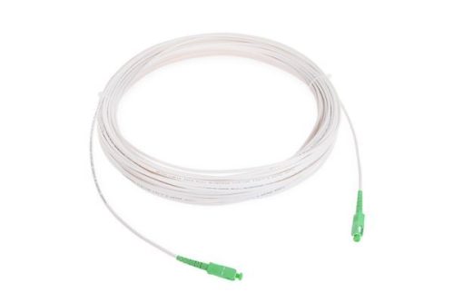 NFO Patch cord, SC APC-SC APC, Singlemode 9 125, G.657A2, Simplex, 3mm, LSOH, 1m, white