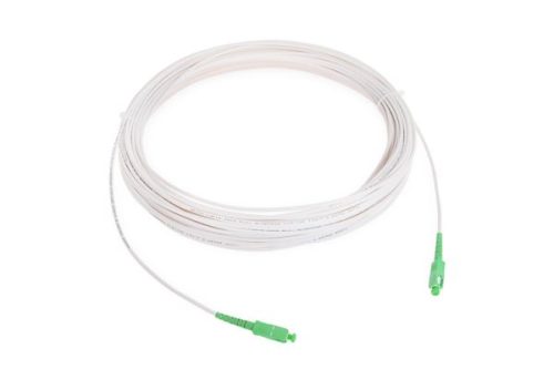 NFO Patch cord, SC APC-SC APC, Singlemode 9 125, G.657A2, Simplex, 3mm, LSOH, 15m, white