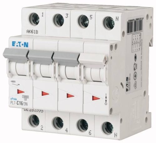 Eaton min.aut.prek. 16A, 3+N, 10kA, PL7-B16/3N