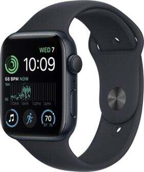 Refurbished Apple Watch SE (2022), 44mm, GPS, Midnight Aluminum