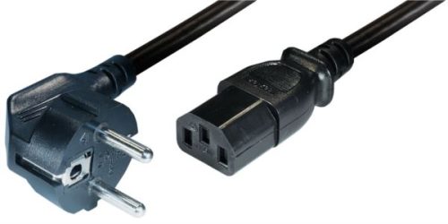 Transmedia Power Cable Schuko angled - IEC C13, 5m