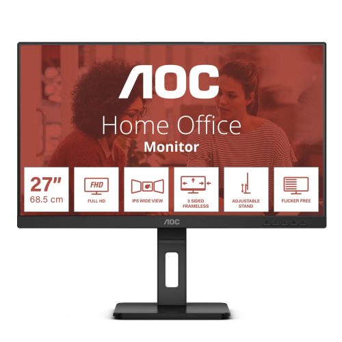 AOC LED 27" 27E3QAF, VGA, HDMI, DP, 150mm, zvuč.