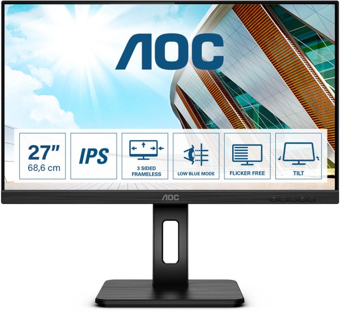 AOC LED IPS 27" 27P2Q, VGA, HDMI, DP, USB