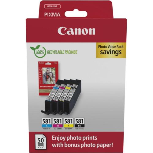 Canon multipack CLI-581 BK C M Y -  Photo Pack