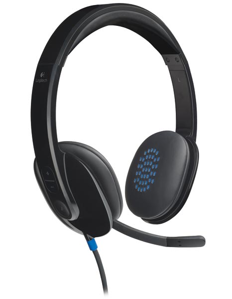 Logitech H540 slušalice s mikrofonom, USB, crna