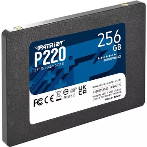 Patriot SSD P220 R550/W490, 256GB, 7mm, 2.5"