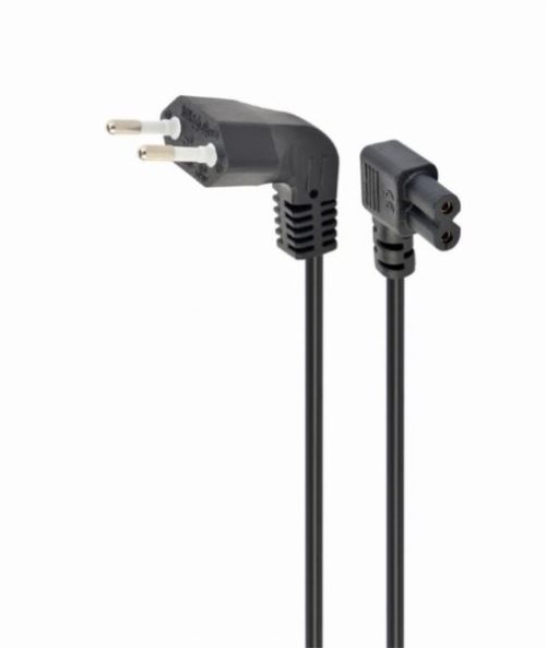 Gembird Power cord (C7), angled connectors, 1 m