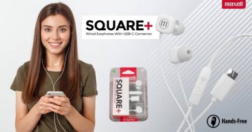 Maxell SQUARE+ USB-C slušalice, bijele