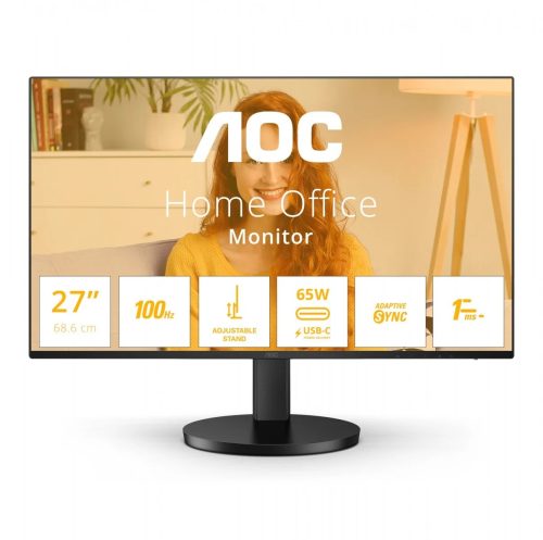 AOC IPS 27" Q27B3CF2, QHD, HDMI, USB-C, HAS, 100Hz