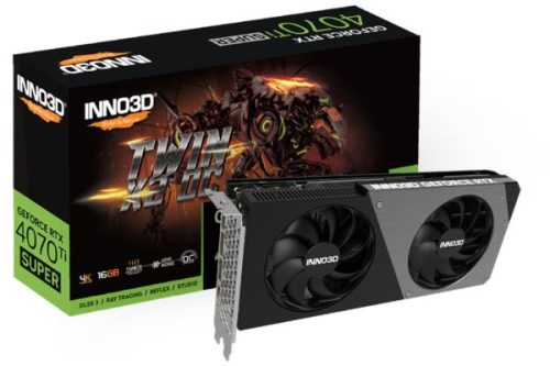 INNO3D GeForce RTX 4070 Ti SUPER TWIN X2 OC, 16GB GDDR6X