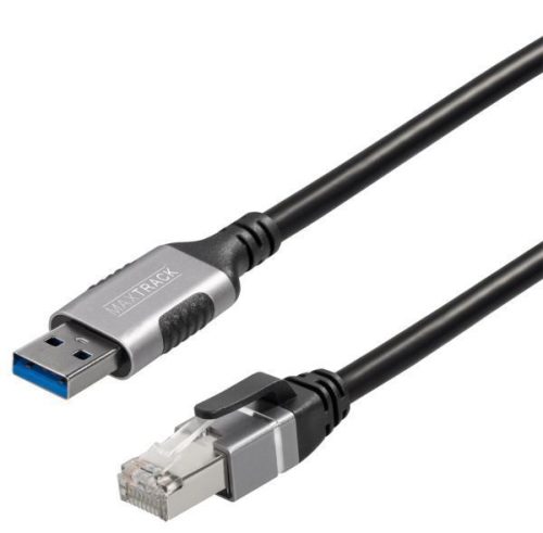 Transmedia Ethernet Cable Cat6 F UTP USB A 3.0 to RJ45, 5m