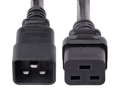 NaviaTec Power Cable - IEC C19 to IEC C20, black, 1m