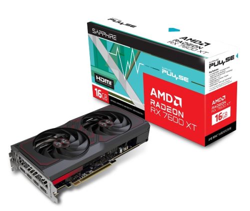 Sapphire Pulse RX 7600XT Gaming OC, 16GB GDDR6