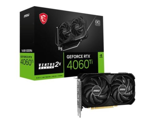 MSI GeForce RTX 4060 Ti VENTUS 2X BLACK 16G OC, 16GB GDDR6