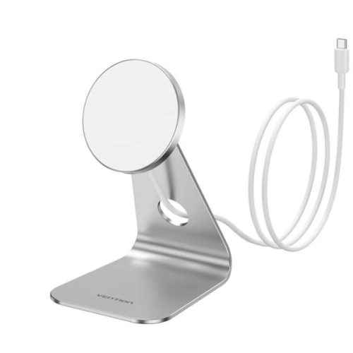 Vention 15W Magnetic Wireless Charger Stand with MagSafe 1M Silver