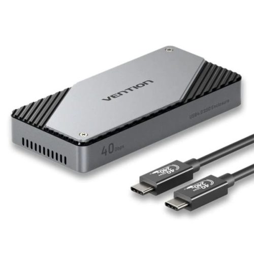 Vention USB 4.0 M.2 NVMe SSD Enclosure (USB 4.0 Type-C) Gray Aluminum Alloy Type