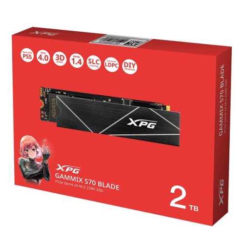 ADATA SSD Gammix S70 Blade, R7400/W6800,2TB, NVMe