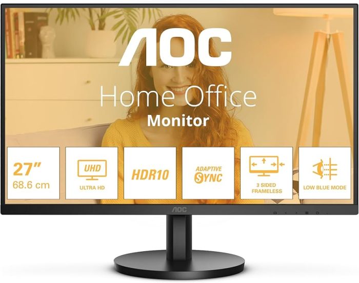 AOC LED VA 27", U27B3M, UHD, HDMI, DP, zvuč.