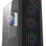 NaviaTec X3 3613BK Gaming case with 4x ARGB Fans, Real Glass Side