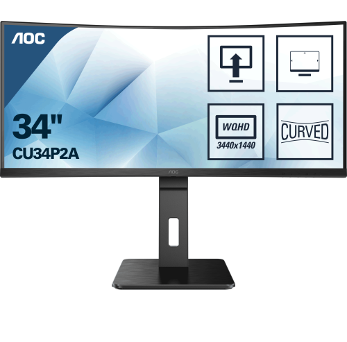 AOC CU34P2A, 34", 2xHDMI, DP, UWQHD, 100Hz
