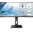 AOC CU34P2A, 34", 2xHDMI, DP, UWQHD, 100Hz