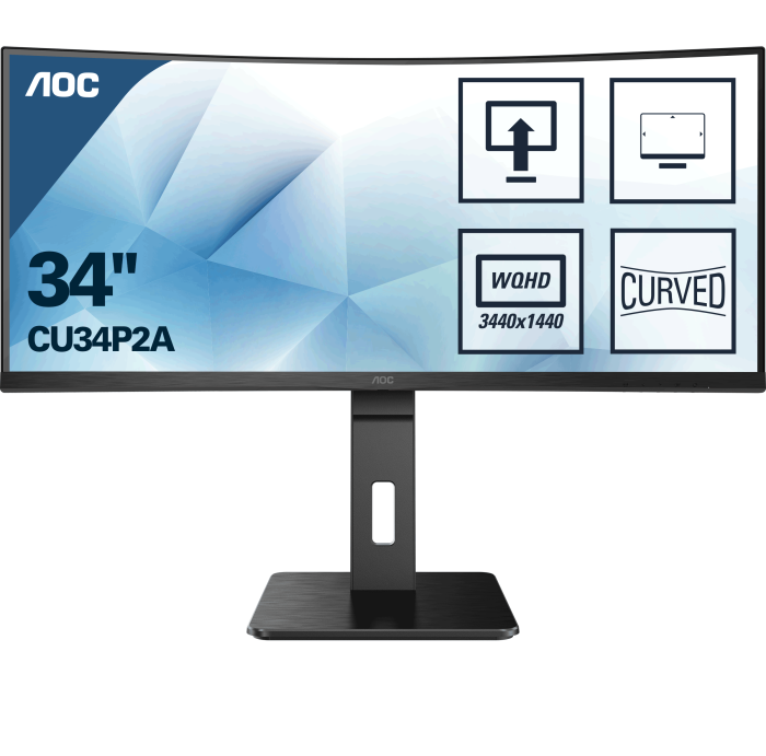 AOC CU34P2A, 34", 2xHDMI, DP, UWQHD, 100Hz